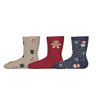 Name It Peyote Red Dahlia + Navy Blazer Nmnrichristmas 3-Pack Socks