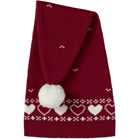 Name It Red Dahlia Hearts Nmnrismas Knit Hat