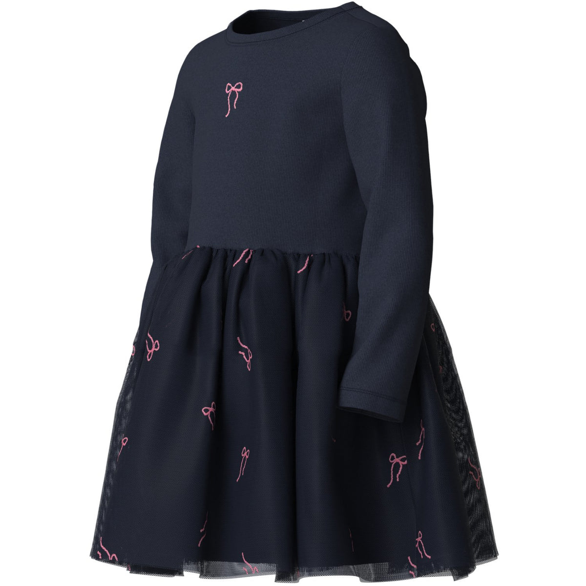 Name It Navy Blazer Bow Nmfveross Ls Tulle Dress