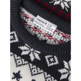 Name It Navy Blazer Nmnrismas Ls Knit Cot