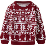 Name It Red Dahlia Nmnrismas Ls Knit Cot