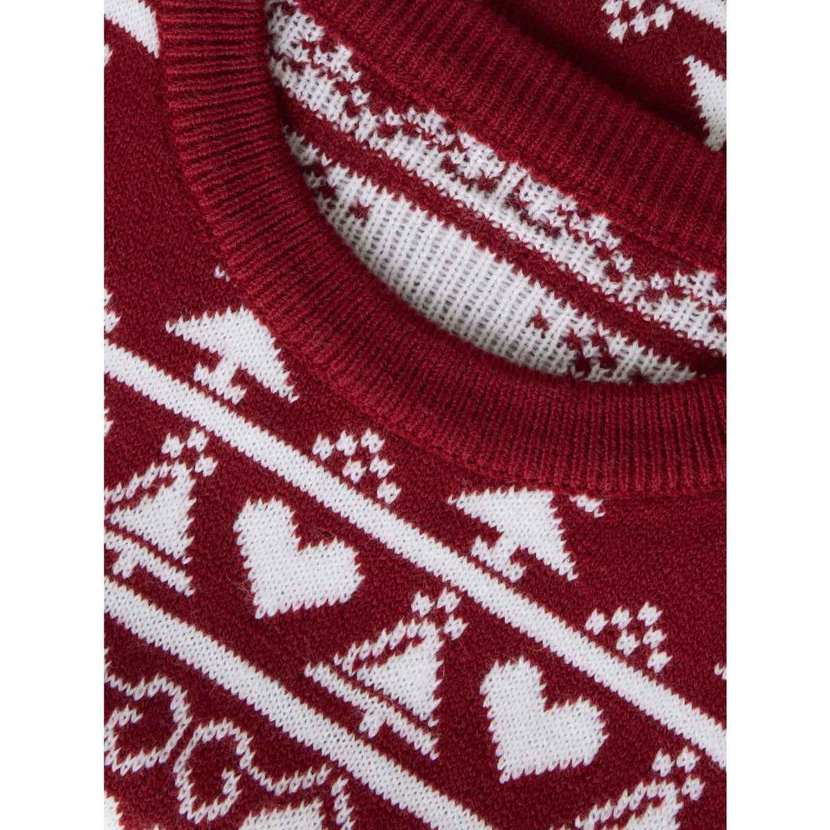 Name It Red Dahlia Nmnrismas Ls Knit Cot