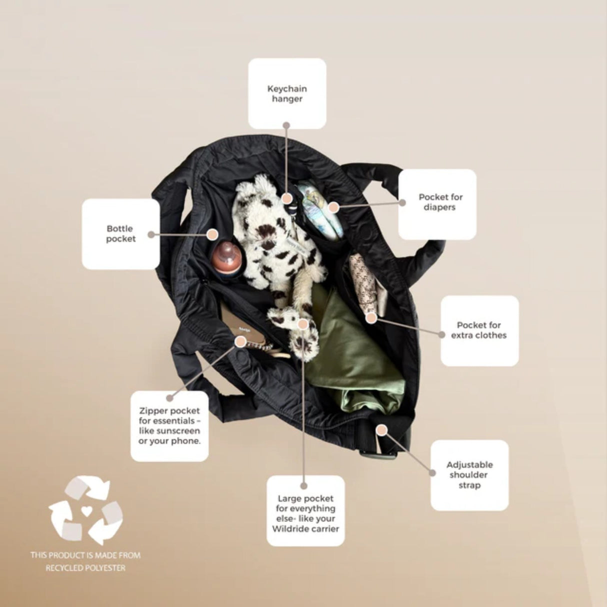 Wildride Diaper Bag Black