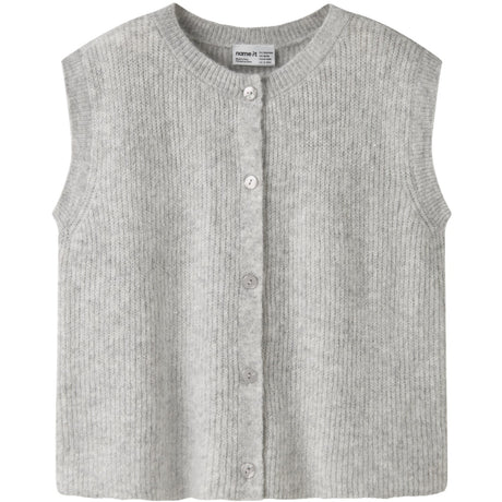 Name It Grey Melange Nkfoanja Loose Knit Vest