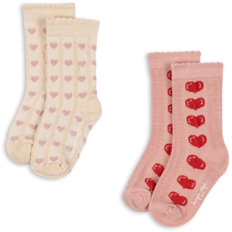 Konges Sløjd Heart Mix 2 Pack Heart Jaquard Socks