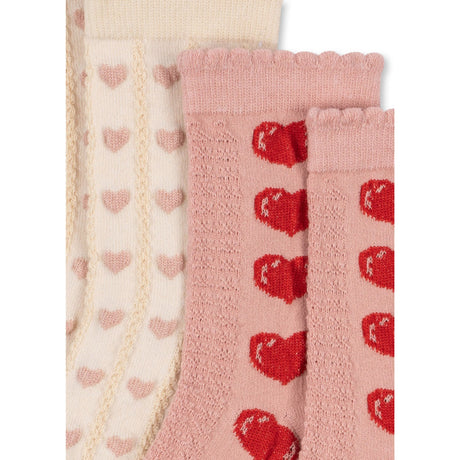 Konges Sløjd Heart Mix 2 Pack Heart Jaquard Socks