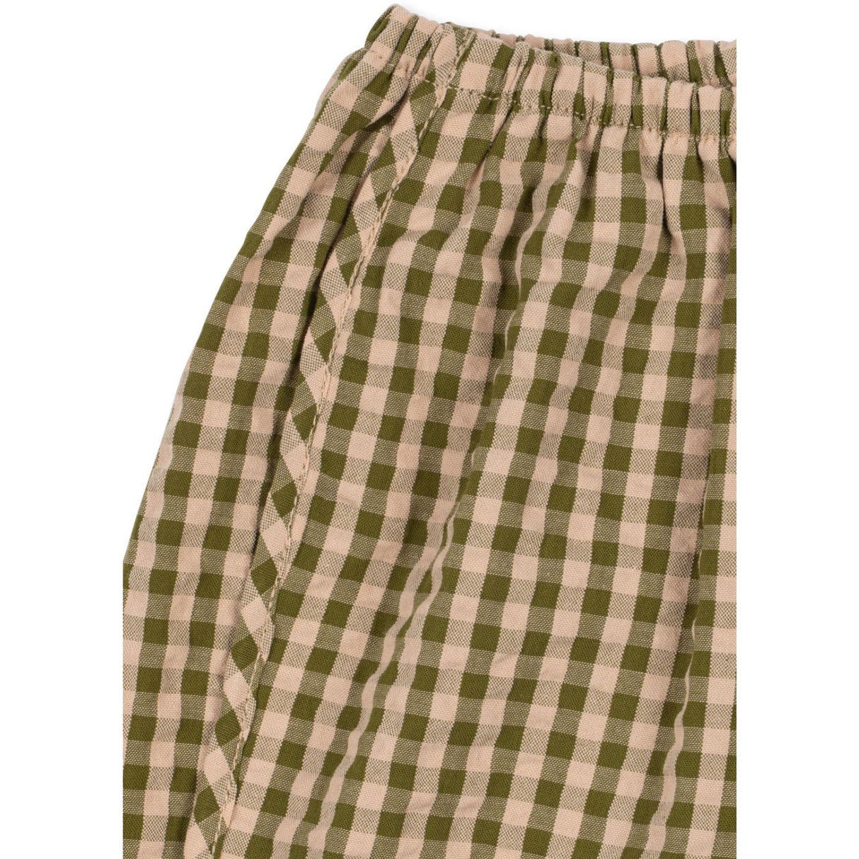 Konges Sløjd Avocado Check Kim Slit Pants Gots