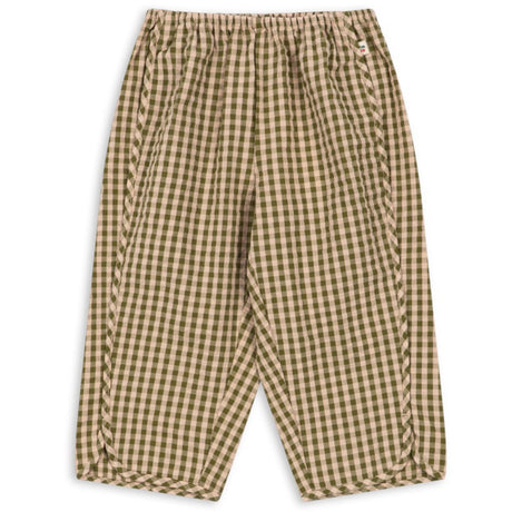 Konges Sløjd Avocado Check Kim Slit Pants Gots