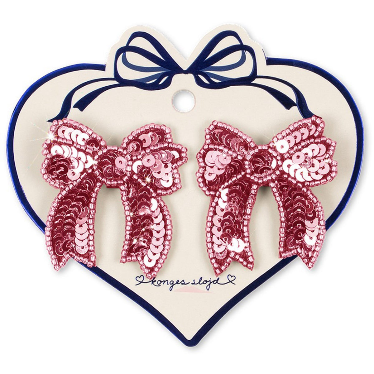 Konges Sløjd Rapture Rose 2 Pack Sequin Bow Hair Clip