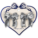 Konges Sløjd Silver 2 Pack Sequin Bow Hair Clip