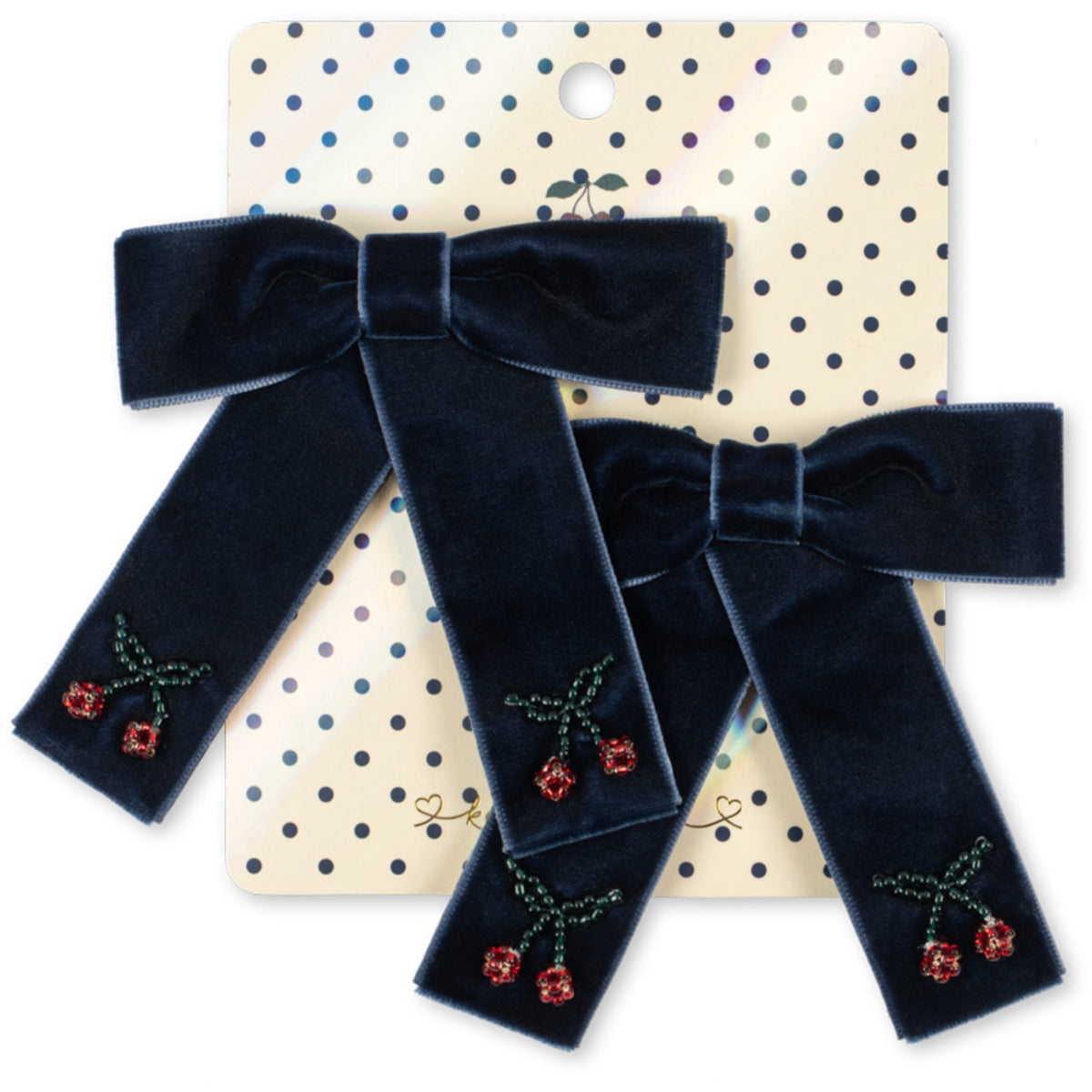 Konges Sløjd Navy 2 Pack Juliette Bow Hair Clip
