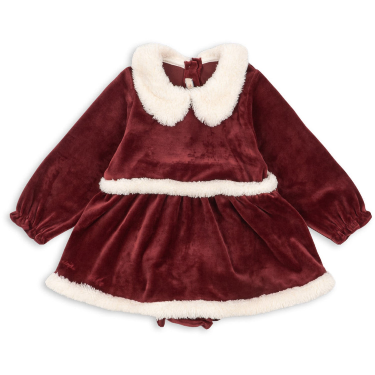 Konges Sløjd Red Dahlia Christmas Romper Dress Grs