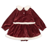 Konges Sløjd Red Dahlia Christmas Romper Dress Grs