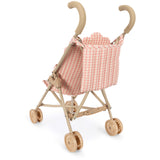 Konges Sløjd Pink Check Poppy Doll Stroller Set