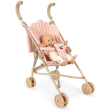 Konges Sløjd Pink Check Poppy Doll Stroller Set