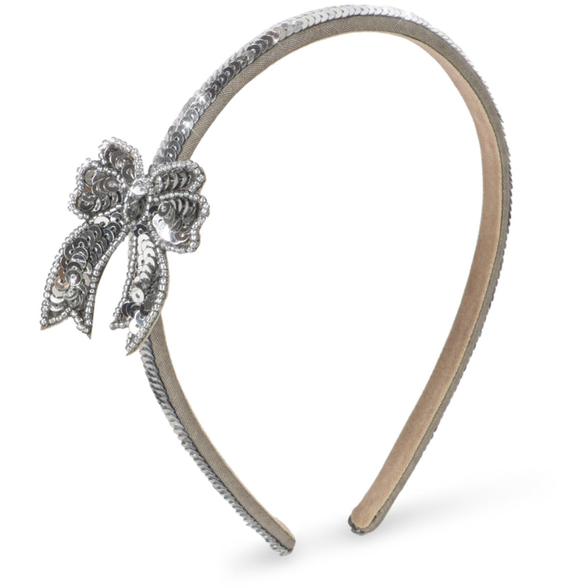 Konges Sløjd Silver Sequin Bow Hairbrace