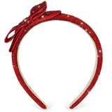 Konges Sløjd Red Glitter Velvet Bow Hairbrace