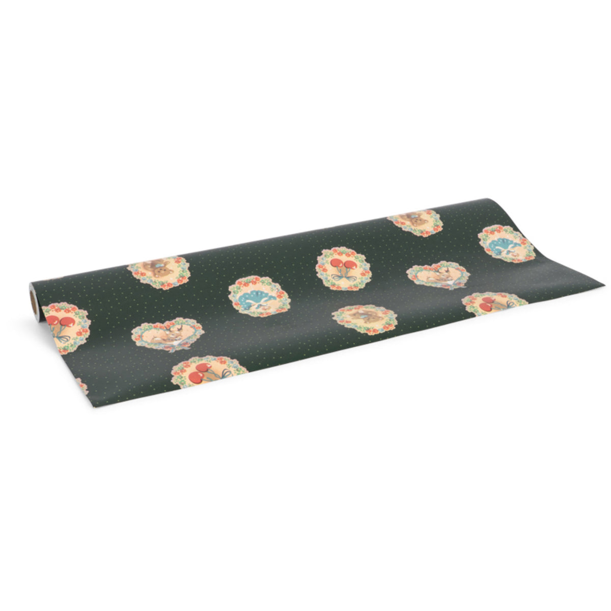 Konges Sløjd Deer Diary Green Wrapping Paper