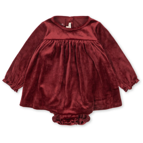 Konges Sløjd Red Dahlia Jingle Romper Dress Grs
