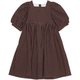 brunobruno nation Marron Plum Check Alva Dress
