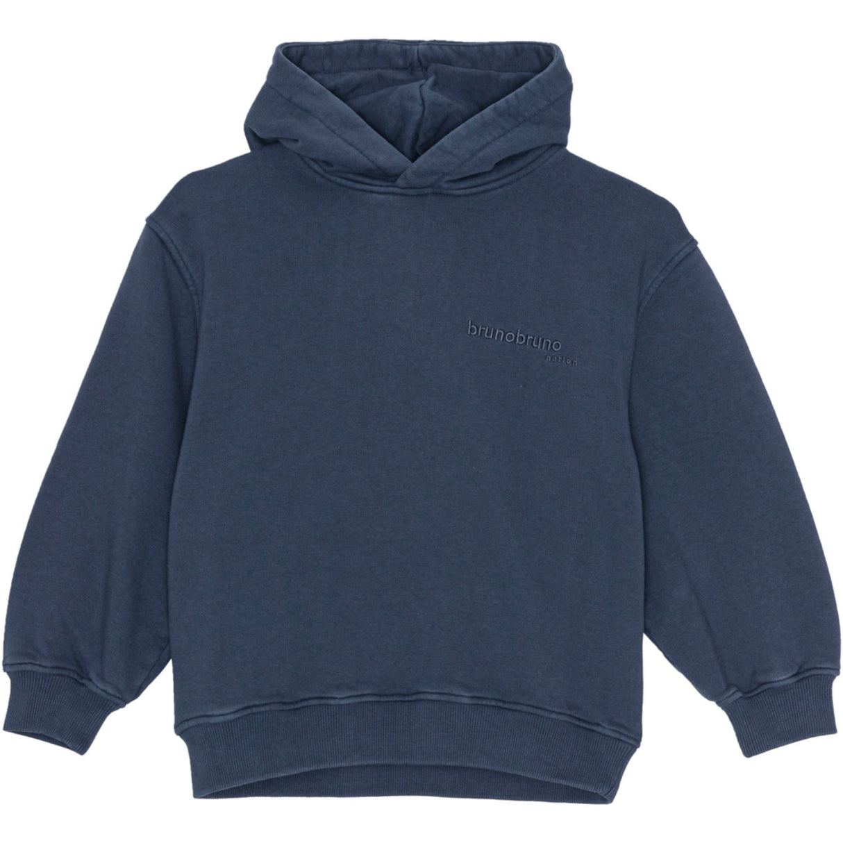 brunobruno nation Mood Indigo Blue Nicolaj Embr Hoodie
