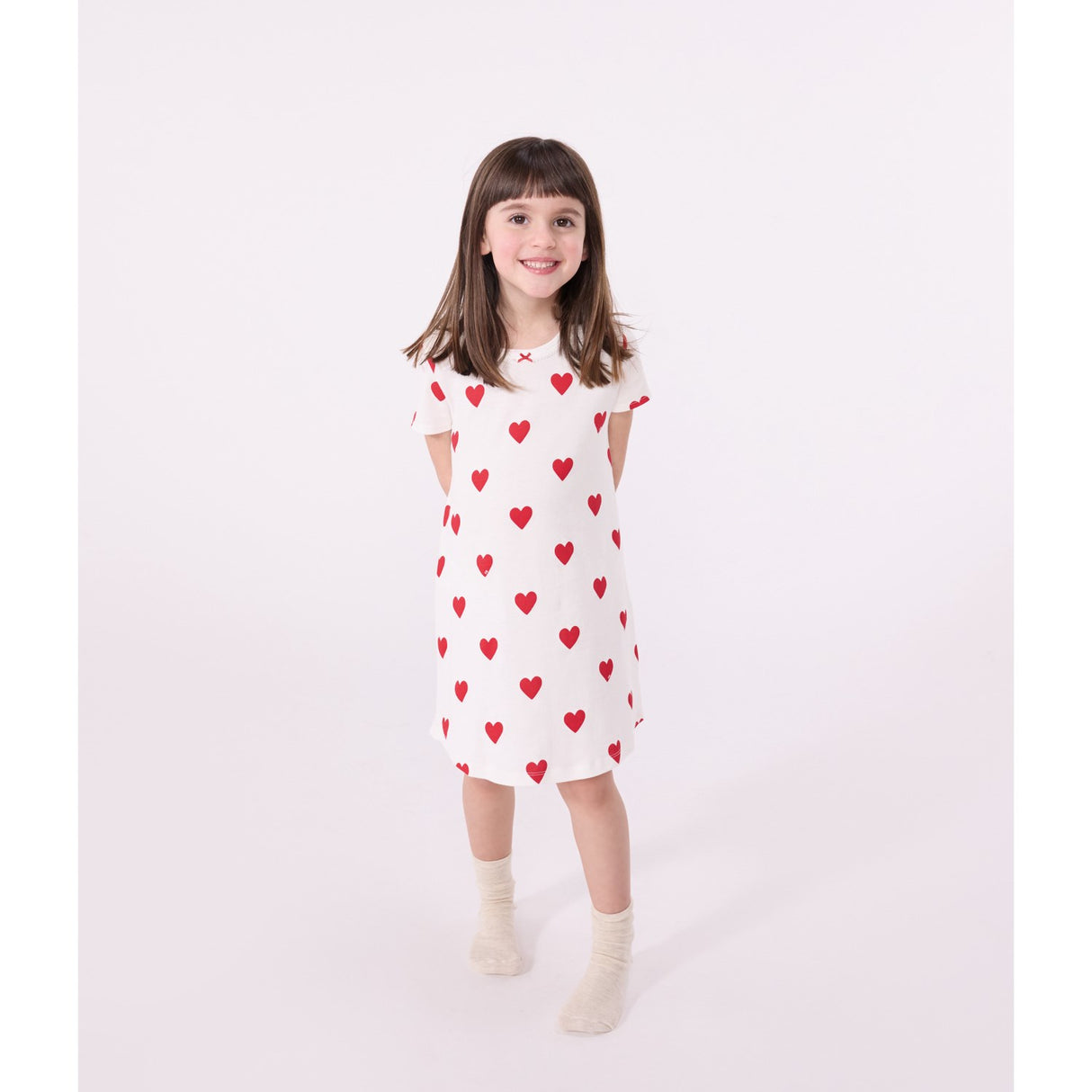 Petit Bateau MARSHMALLOW/TERKUIT Short Sleeves Dress
