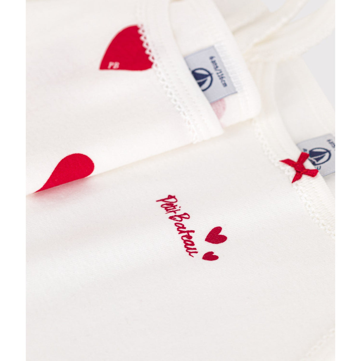 Petit Bateau Hearts Chemise Top 2-Pack