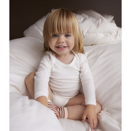 Petit Bateau White Long Sleeve Bodysuit 2-Pack
