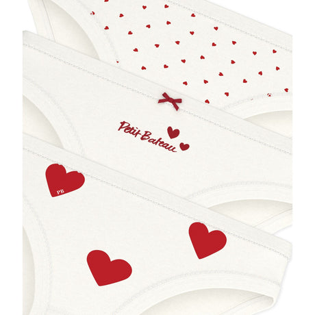 Petit Bateau Hearts Panties 3-Pack