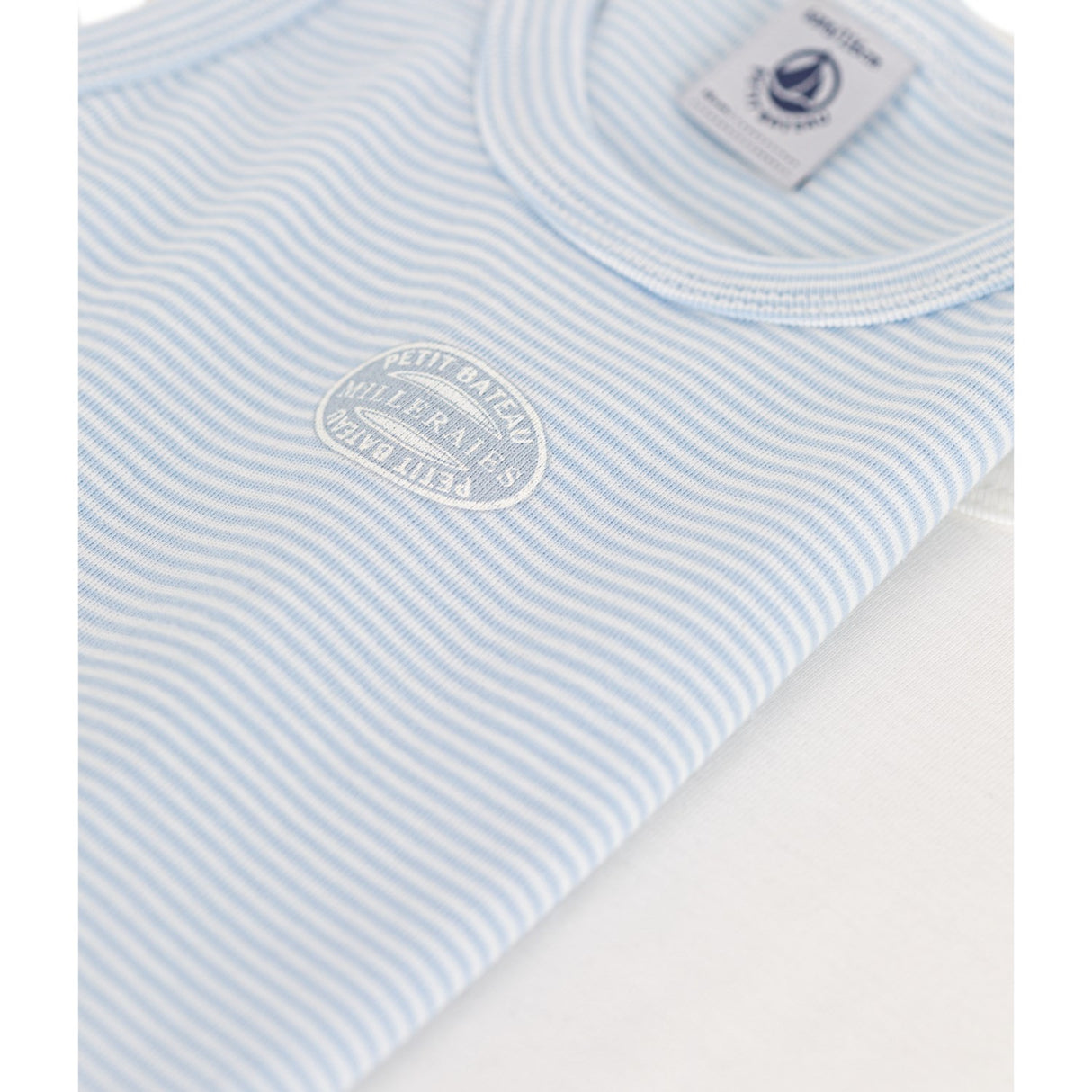 Petit Bateau Blue Stripe Undershirt 2-pack