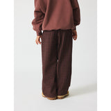 brunobruno nation Marron Plum Check Francis Seersucker Pants