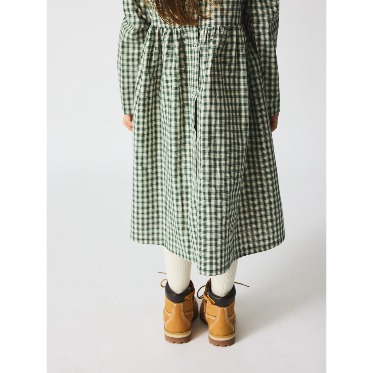brunobruno nation Myrtle Green Check Vita Check Dress