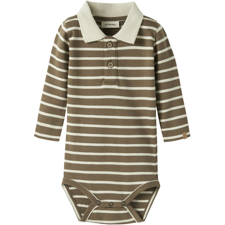 Lil'Atelier Kangaroo Turtledove Nbmlimia Ls Polo Body Lil