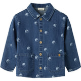 Lil'Atelier Dark Blue Denim Nmmlivo Ls Loose Dnm Shirt 2001-Se Lil
