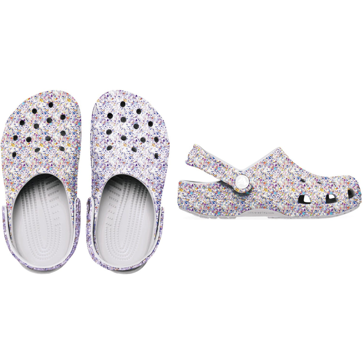 Crocs Grape Ice Classic Chunky Glitter Clog K Gric