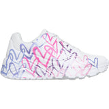 Skechers White JGoldcrown: UNO Lite - Metallic Joy