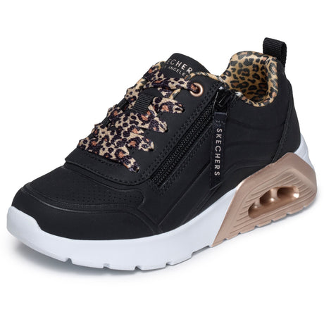 Skechers Black Uno Lite 2.0 - Leopard Stride