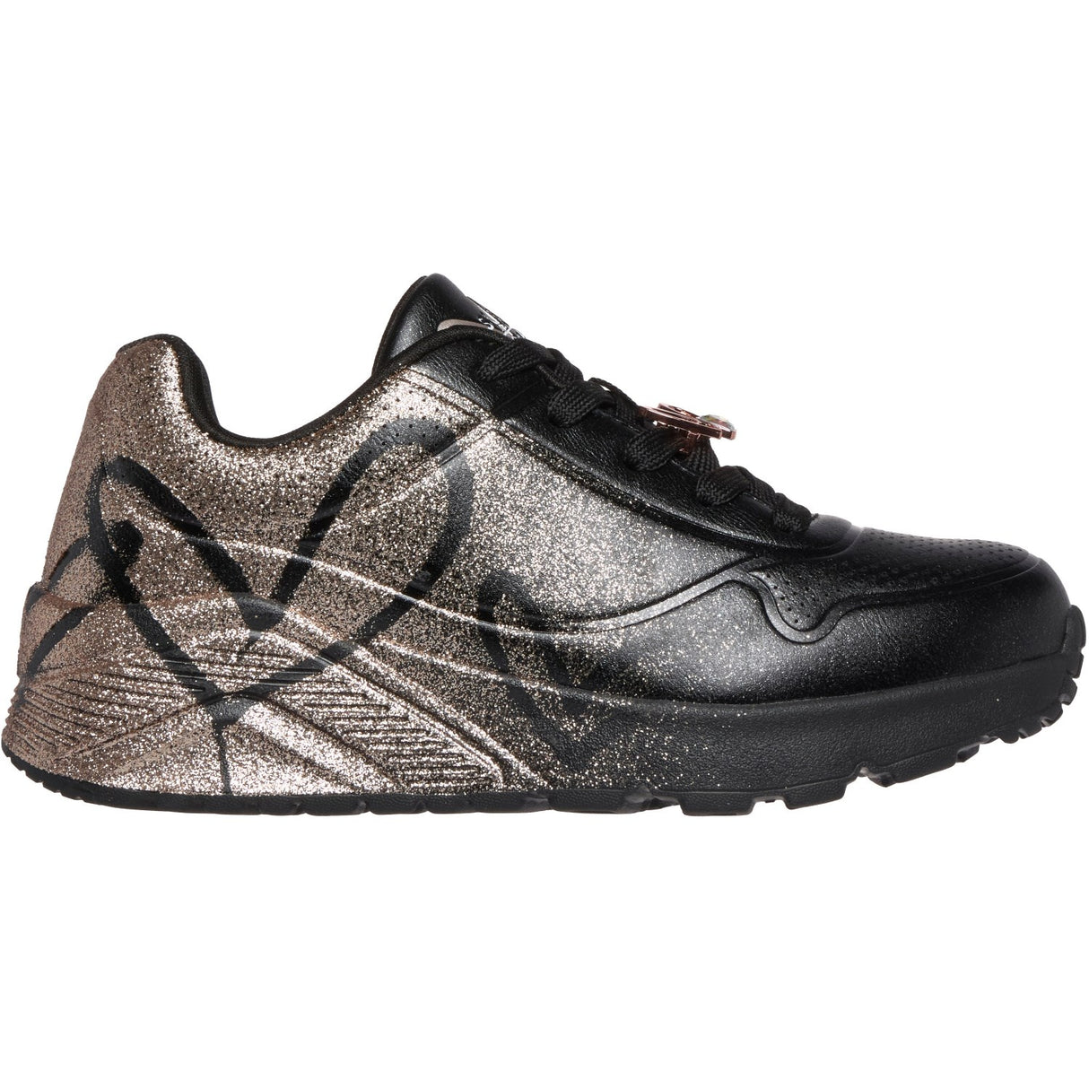 Skechers Black Uno Lite - Heartdust Forever