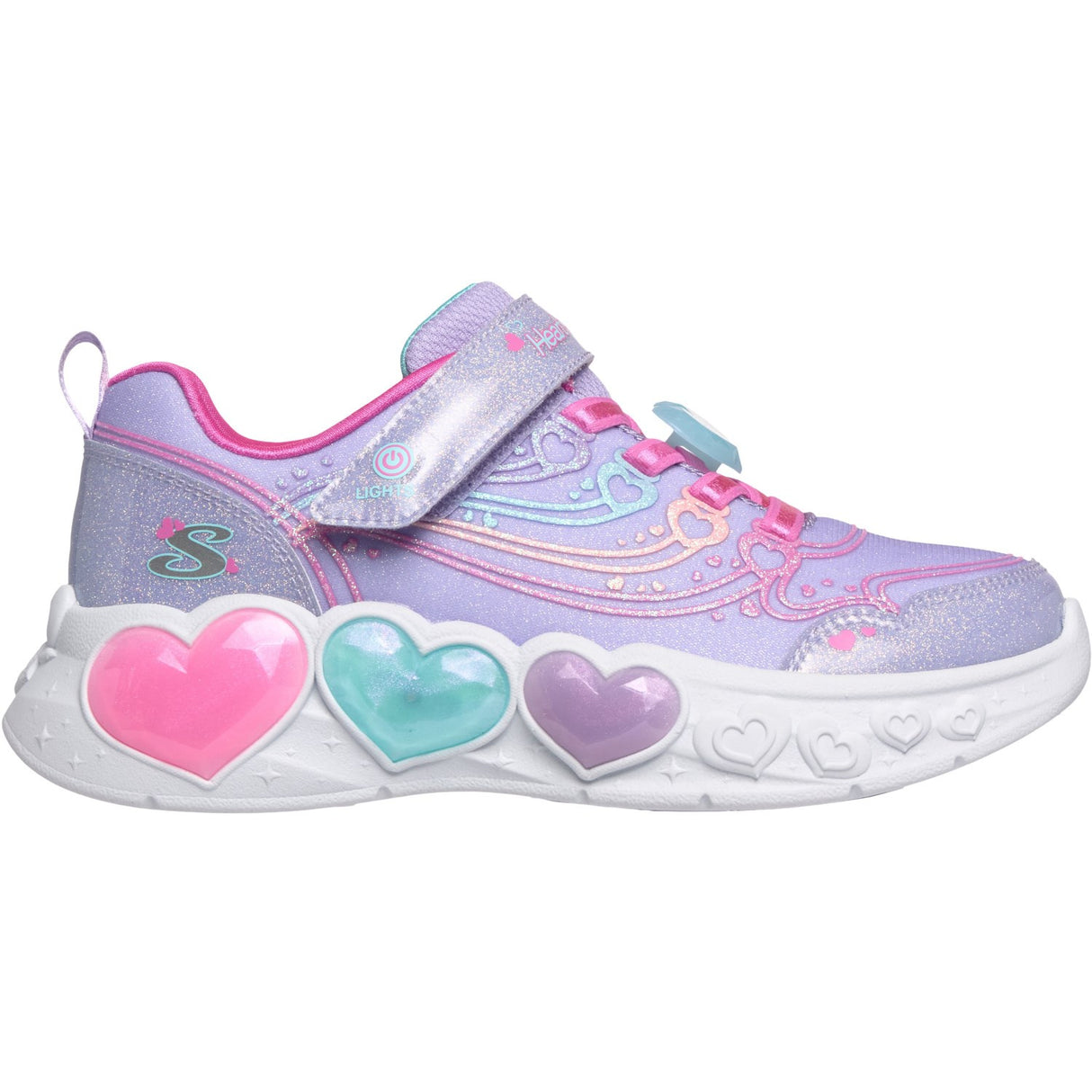 Skechers Purple Enchanted Heart Lights
