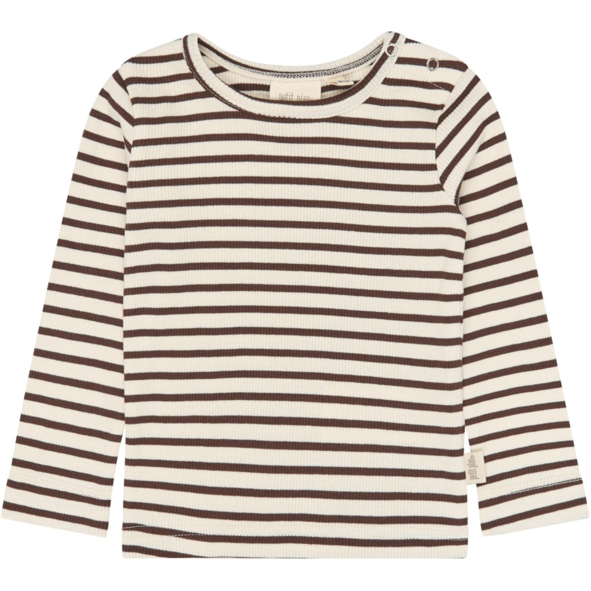 Petit Piao Chestnut Striped Ppsky Blouse
