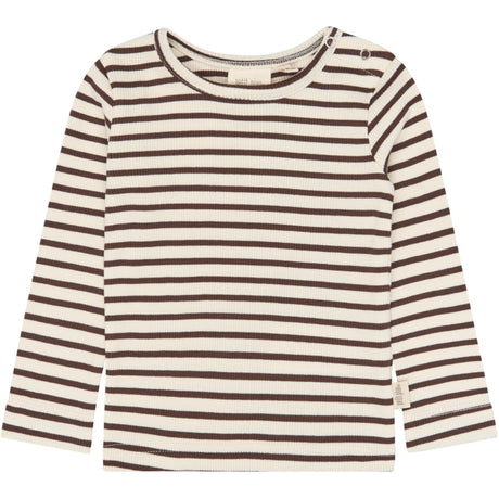 Petit Piao Chestnut Striped Ppsky Blouse