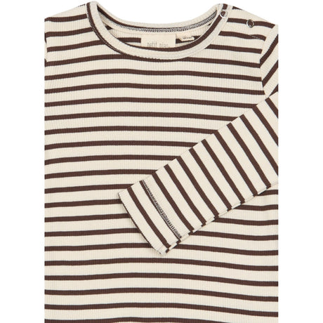 Petit Piao Chestnut Striped Ppsky Blouse