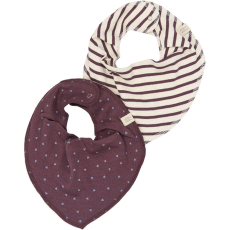 Petit Piao Huckleberry Striped Ppsky Bib 2-Pack