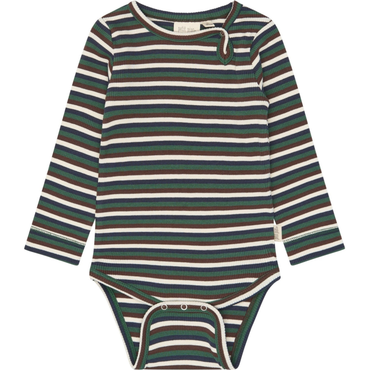 Petit Piao Trekking Green Multistriped Ppsong L_S Body