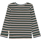 Petit Piao Trekking Green Multistriped Ppsong Blouse