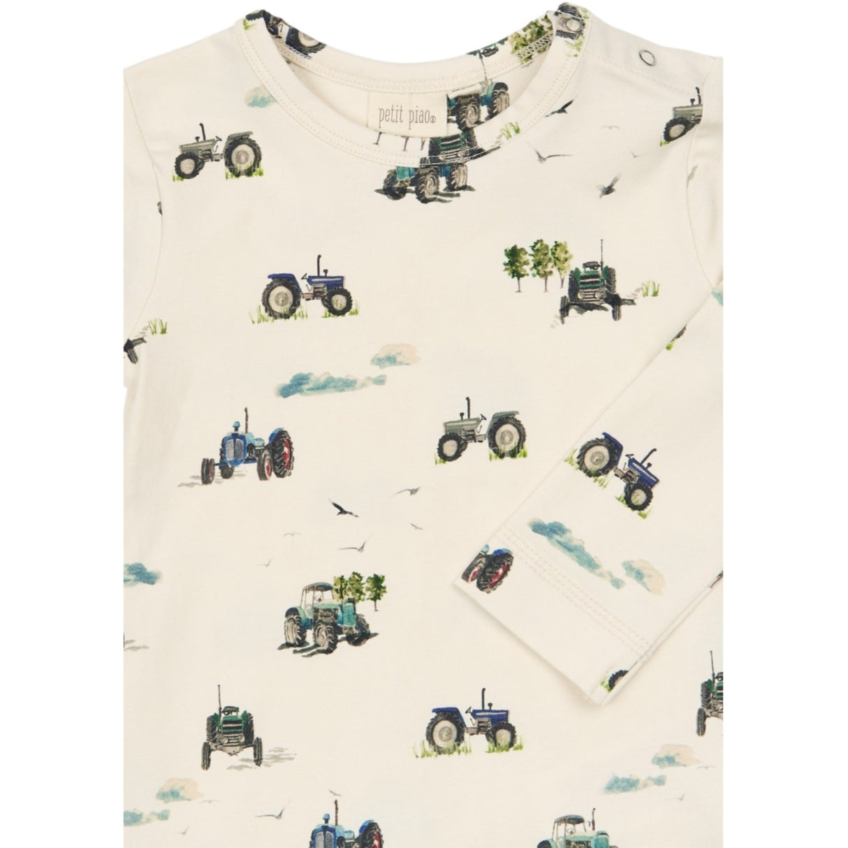 Petit Piao Eggnog Tractor Aop Ppstar Blouse