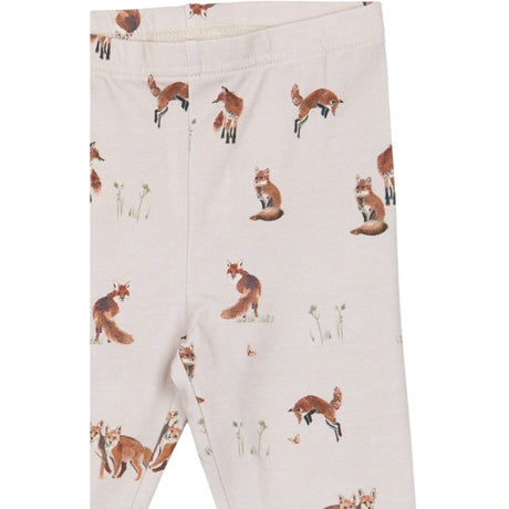 Petit Piao Gray Morn Fox Aop Ppstar Leggings