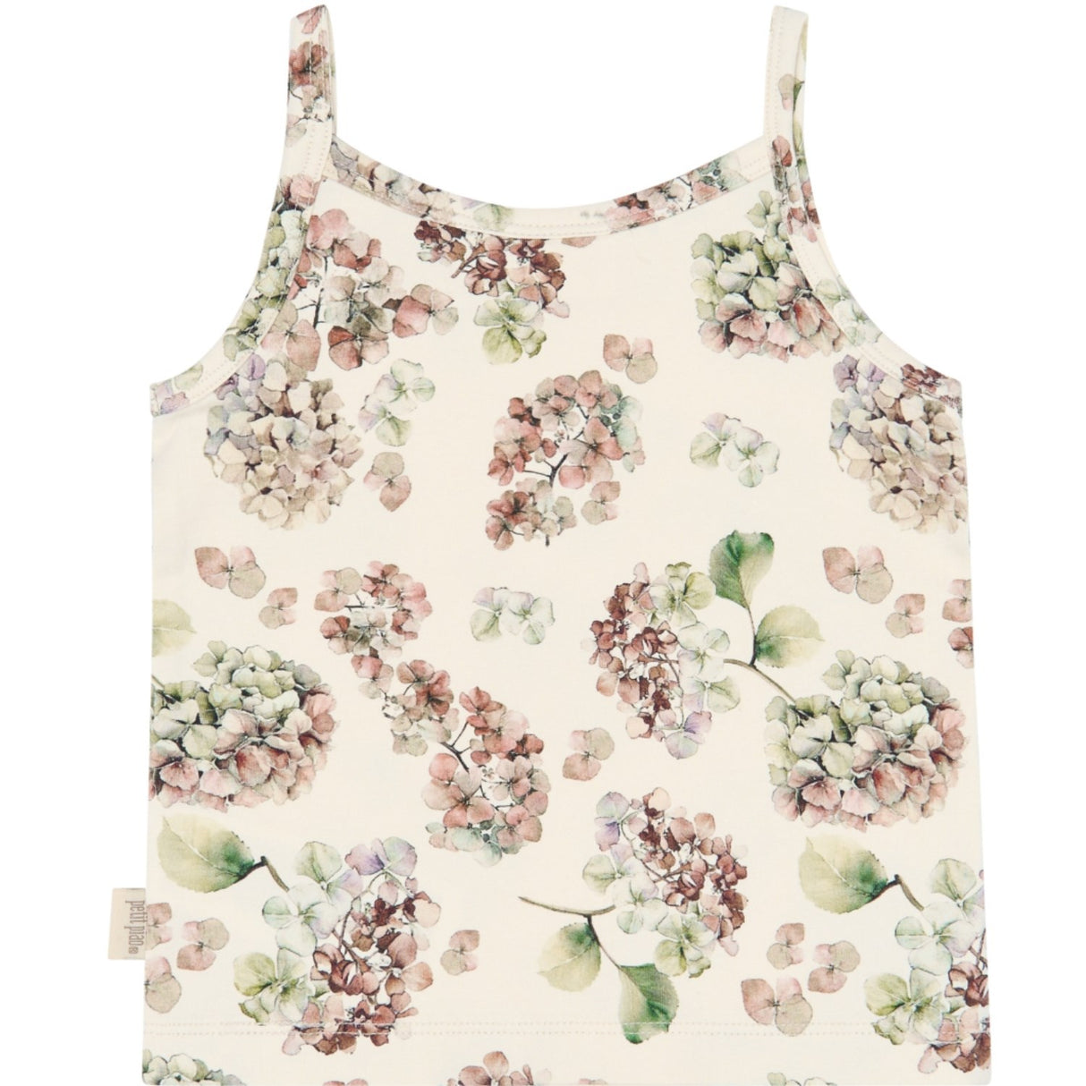 Petit Piao Eggnog Hydranger Aop Ppstar Girls Undershirt 2-Pack