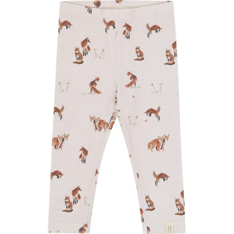 Petit Piao Gray Morn Fox Aop Ppstar Leggings