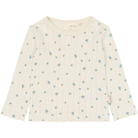 Petit Piao Eggnog Blueberry Aop Ppgracie L_S Pointelle Tee